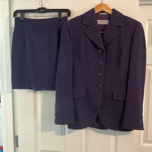 Italian style, purple skirt suit, size 4